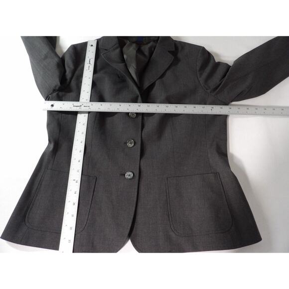 Brooks Brothers Milano Fit Womens 14 Blazer Coat Gray Wool Business Office - Picture 11 of 13